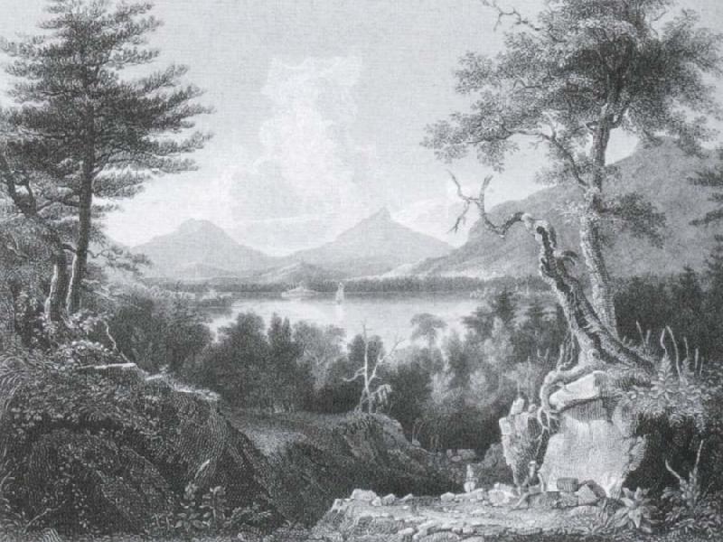Thomas Cole Winnipiseogee Lake oil painting picture